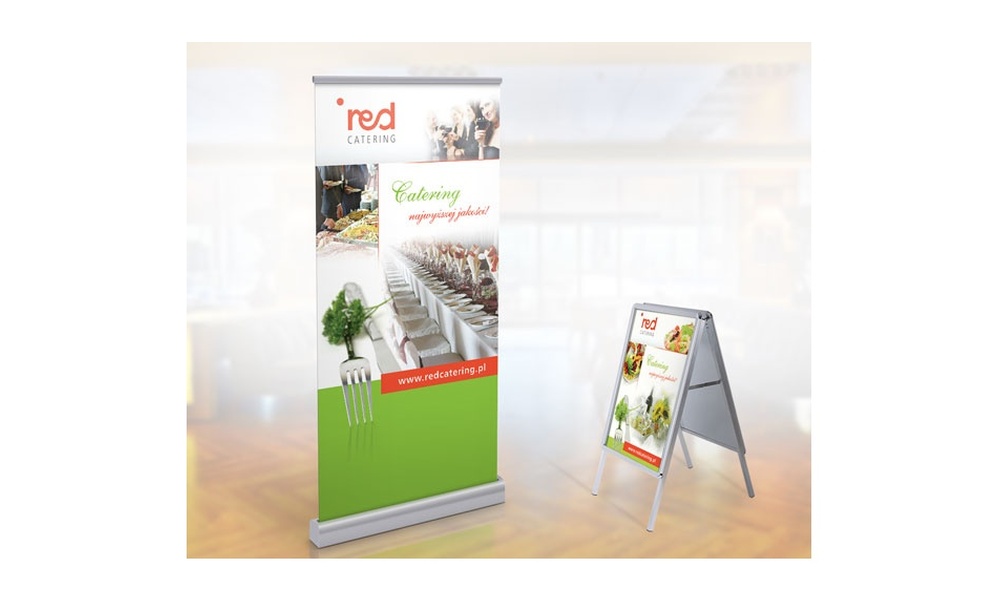 Rollup, ścianki Red Catering