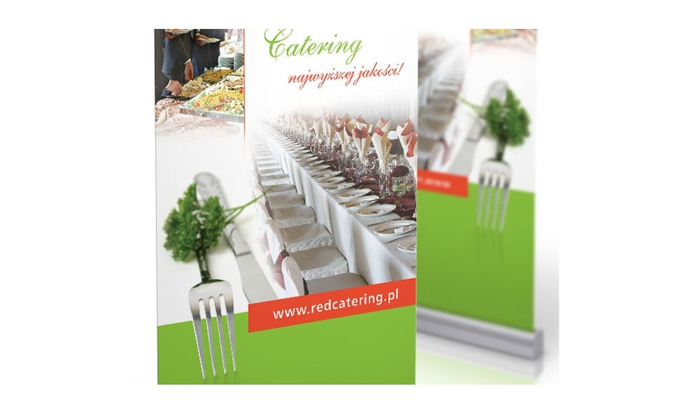 Rollup, ścianki Red Catering
