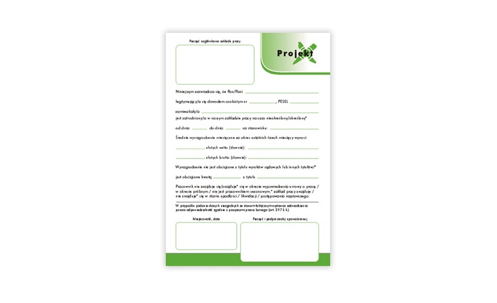 Ulotki reklamowe Projekt X