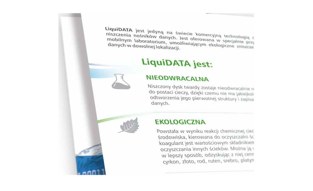 Ulotki reklamowe Liquid Data