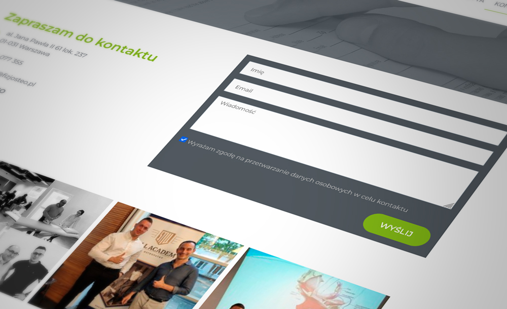 tworzenie stron www Fizjosteo