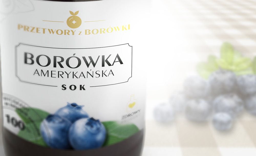 Opakowania reklamowe Przetwory z borówki