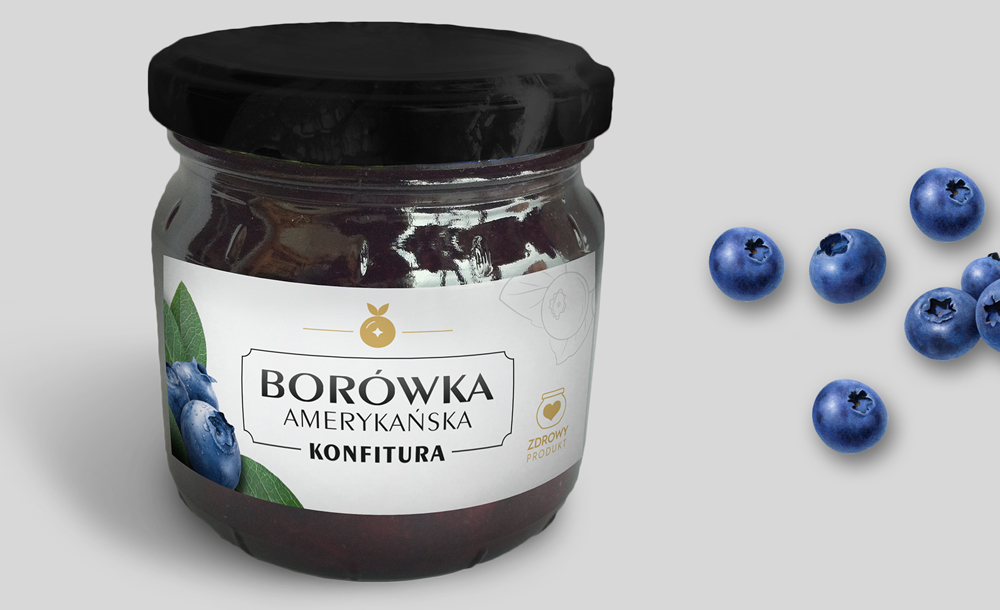 Opakowania reklamowe Przetwory z borówki