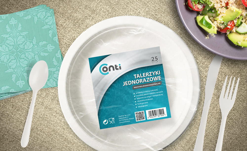 opakowania, etykiety reklamowe Conti