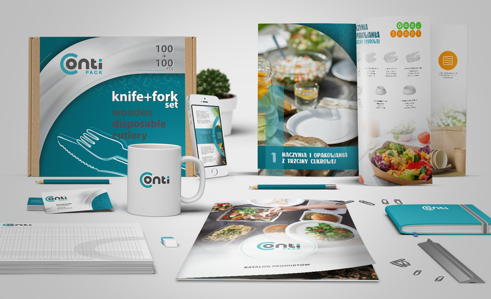 opakowania, etykiety reklamowe Conti