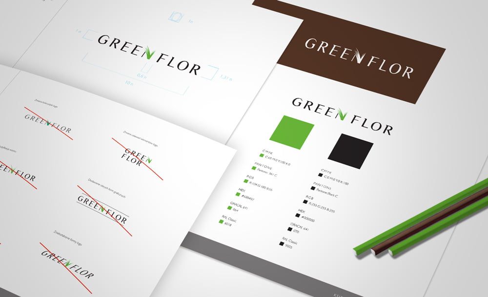 projekt logo firmy Green Flor