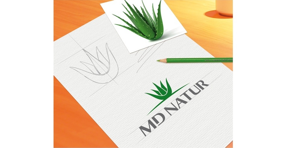 projekt logo firmy MD Natur