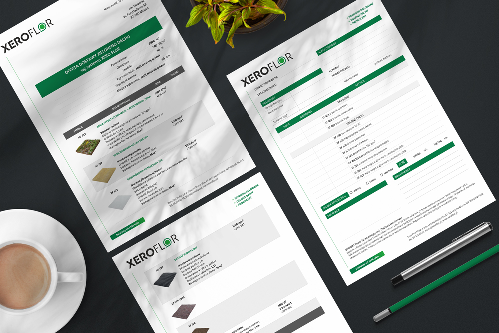 projekt logo firmy Xero Flor